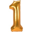 Balon Cyfra Jumbo 78cm x 134cm "1" złota