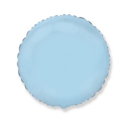 Balon foliowy 18"FX - "Okrągły"(niebieski delikat)