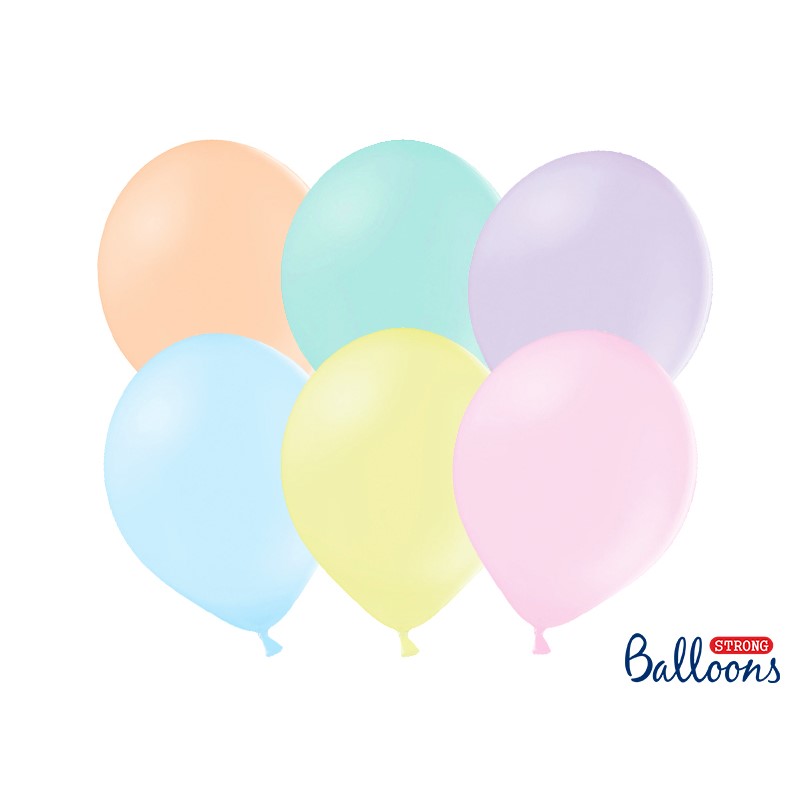 Balony Strong 27cm, Pastel Mix-10 szt.