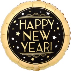 Balon foliowy okrągły Happy New Year 43 cm