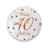 Balon foliowy B&C Happy 40 Birthday, biały, nadruk