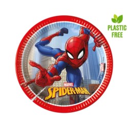 Talerzyki papierowe Spiderman Crime Fighter, 20cm,