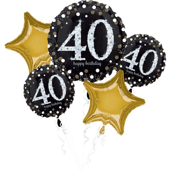 Bukiet balonów "40-Urodziny" w op.5 szt.
