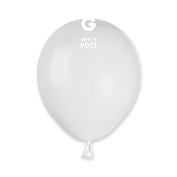 Balon A50 pastel 5" - "biały" / 100 szt.