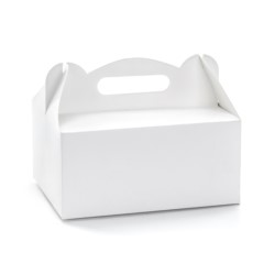 Ozdobne pudełka na ciasto, biały, 19x14x9cm