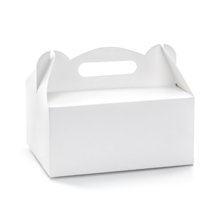 Ozdobne pudełka na ciasto, biały, 19x14x9cm