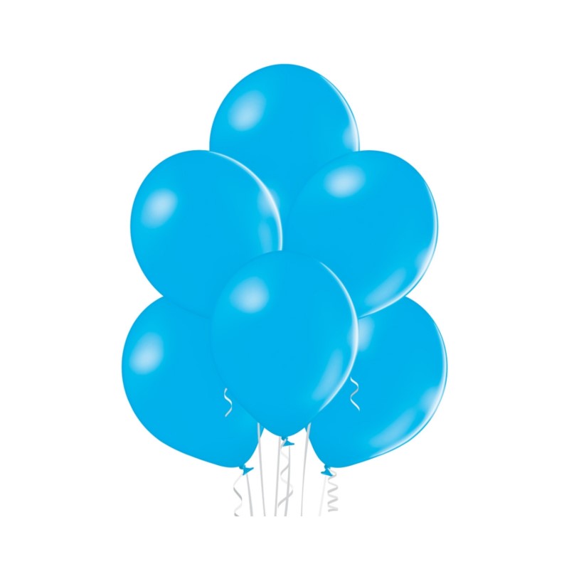 Balony pastelowe Niebieskie Cyan, 30 cm / 100 szt.
