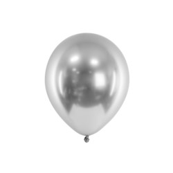 Balony Glossy 30cm, srebrny / 10szt.