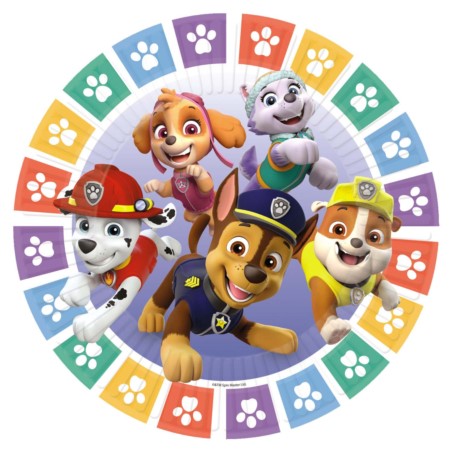 Talerze Paw Patrol okragle papier 23 cm / 8szt.