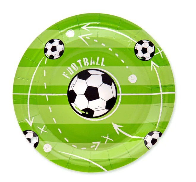 Talerzyk papierowy Football 18cm 6szt.