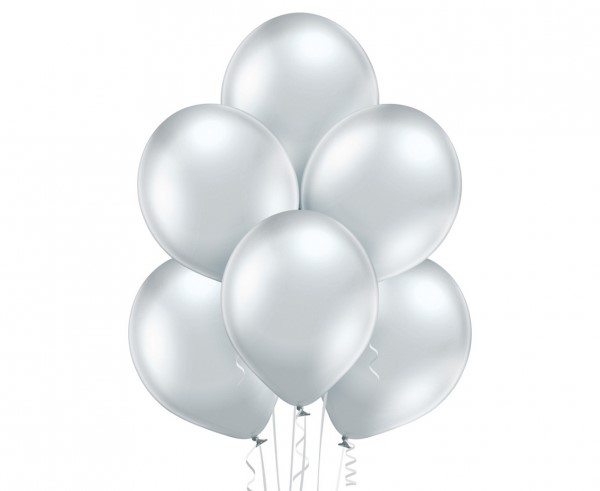 Balon  Glossy Silver 100 szt.