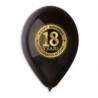 Balony Premium "18 years", czarne, 12" / 5 szt.