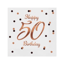 Serwetki B&C Happy 50 Birthday
