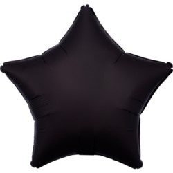 Balon foliowy gwiazda Silk Lustre Black 43cm