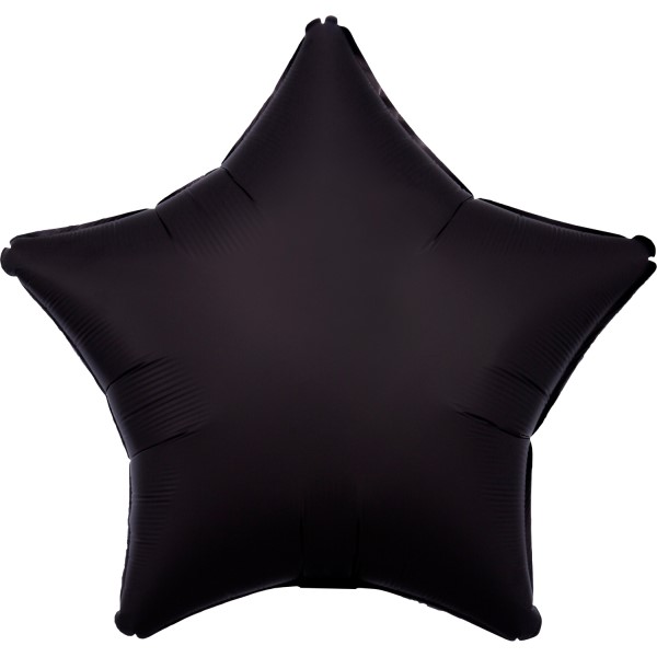 Balon foliowy gwiazda Silk Lustre Black 43cm