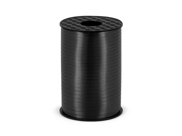 Wstążka plastikowa, czarny, 5 mm/225m