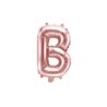 Balon foliowy Litera "B", 35cm, różowe złoto