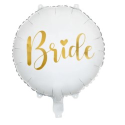 Balon foliowy Bride 45cm, biały