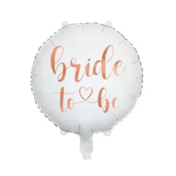 Balon foliowy Bride to be 45cm, biały