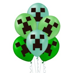 Balony 12" zielone Minecraft 12szt