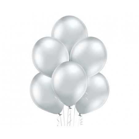 Balon 14" Glossy Silver 100 szt.