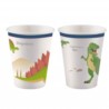 Kubki Happy Dinosaur papier 250 ml / 8szt.