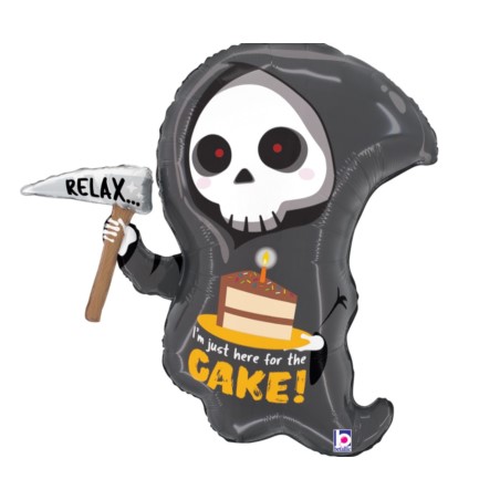 Balon foliowy Grabo 25'', Grim Reaper Birthday Cak