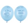 Balony 30 cm Miś - mam już...,P. Baby Blue, 6 szt.