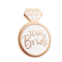 Pin emaliowany Team Bride rose gold