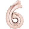 Balon foliowy Cyfra "6" - Rose Gold 55x88 cm