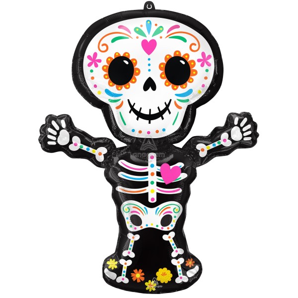 Balon foliowy Skeleton Day Of The Dead 66 cm x 86