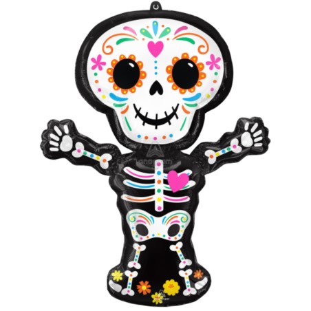 Balon foliowy Skeleton Day Of The Dead 66 cm x 86