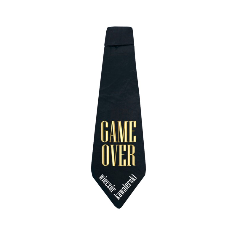 Krawat Game Over - B&G Party, 10x32 cm