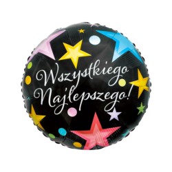 Balon foliowy Wszystkiego Najlepszego, 18"