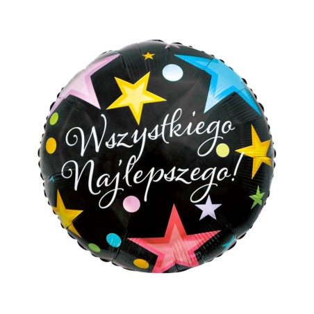 Balon foliowy Wszystkiego Najlepszego, 18"