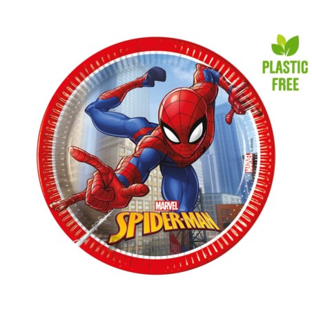 Talerzyki papierowe Spiderman Crime Fighter, 20cm,