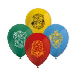 Balony HARRY POTTER Hogwarts Houses, 8 szt.