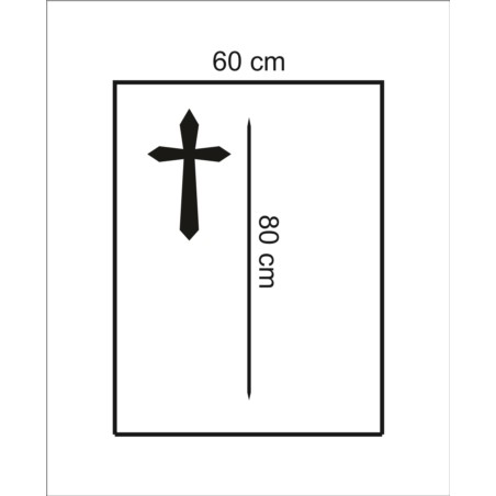 Rękaw foliowy 60x80 cm. Metal Krzyż.50 szt.