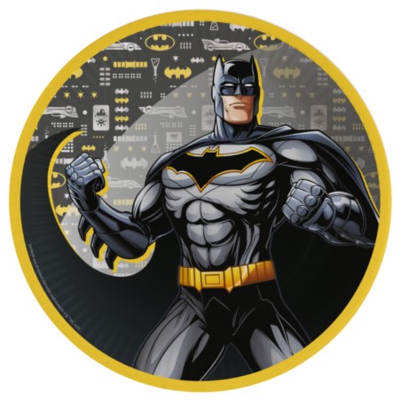 Talerze Batman okragle papier 23 cm / 8szt.