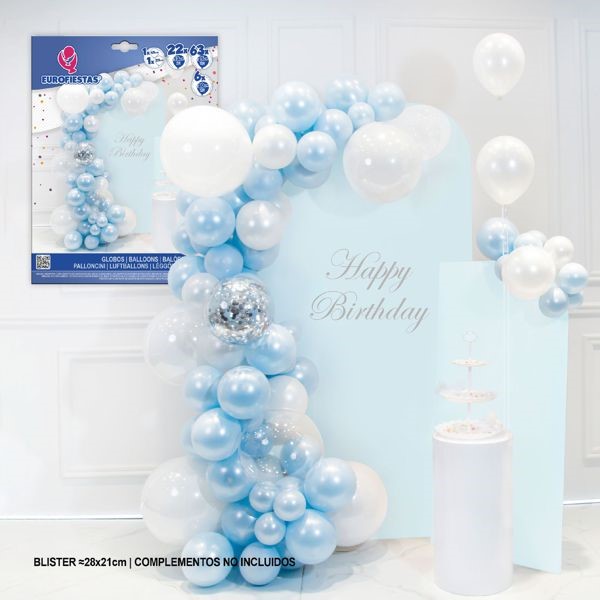 Zestaw łuk-girlanda z balonów Niebieski Zestaw łuk-girlanda z balonów Niebieski
