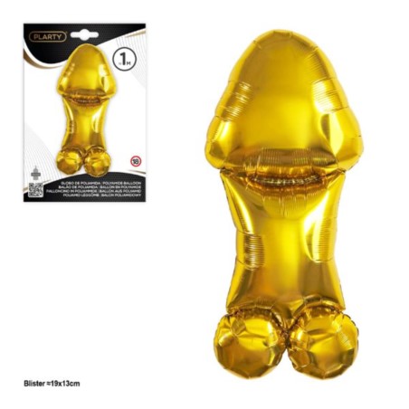 Balon foliowy Penis złoty 100 cm