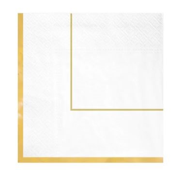 Serwetki białe Elegant Gold 10szt. Serwetki białe Elegant Gold 10szt.
