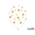 Balony 30 cm, Kropki Crystal Clear, 6 szt.