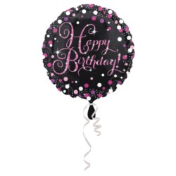 Balon foliowy Standard "Pink Celebration - HBD" 43