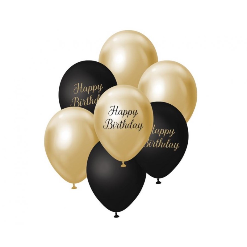Bukiet balonowy B&C j. złoto-czarny Happy Birthday Bukiet balonowy B&C j. złoto-czarny Happy Birthday