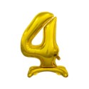 Balon foliowy B&C Cyfra stojąca 4, złota, 74 cm