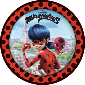 Talerze Miraculous  papier 23 cm / 8szt.