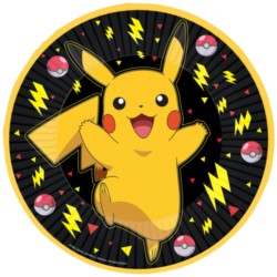 Talerze Pokémon papier okragle 23 cm / 8szt.