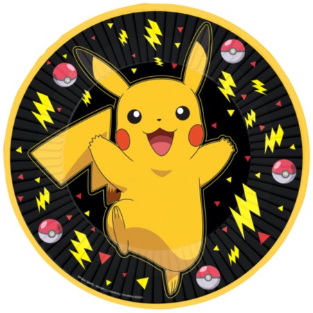 Talerze Pokémon papier okragle 23 cm / 8szt.