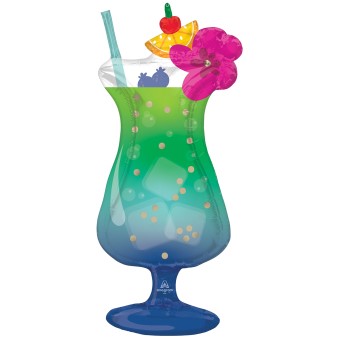 Balon foliowy Tropical Blue Hawaiian Drink